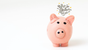 Pink piggy bank with cash flowing in and out, representing financial readiness and audit preparation.