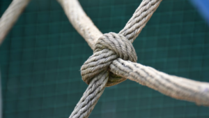 Knotted rope symbolizing tangled processes and misalignment